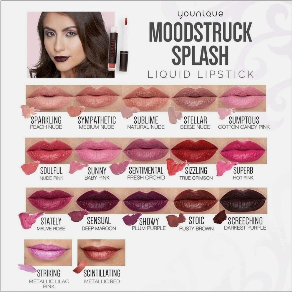 Younique Moodstruck Splash Liquid Lipstick Stoic New in Box Discontinued - Picture 2 of 6